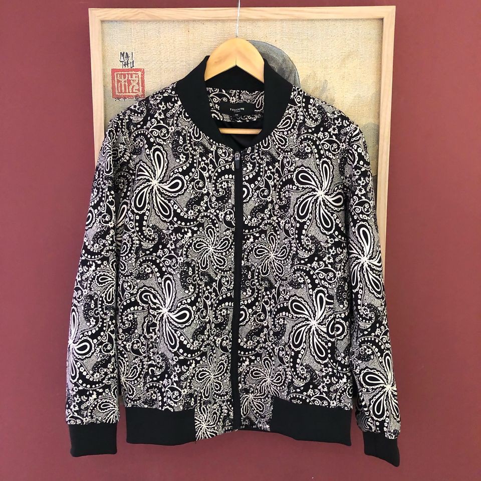 Áo JACKET LEATHER FLOWER BLACK TOUCHME