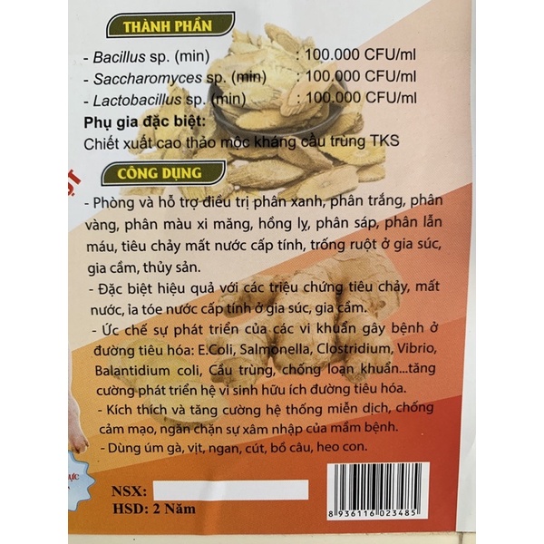 TKS Bercoc - kh.áng sinh thảo dược - ngừa tiêu chảy nặng, cầu trùng, ecoli, thương hàn, viêm ruột