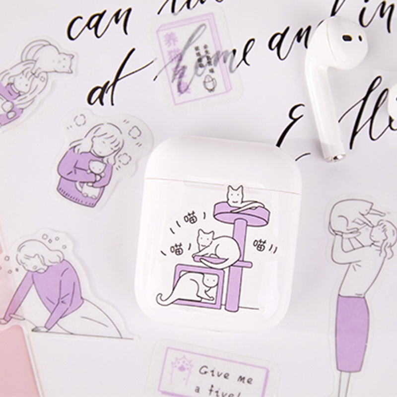 Mr. Paper 8 Styles 40 Sheets / Pack Cartoon Tape Nhân vật dễ thương Văn bản cuộc sống hàng ngày có hình ảnh Tài liệu sổ tay sáng tạo DIY Trang trí Văn phòng phẩm Dán