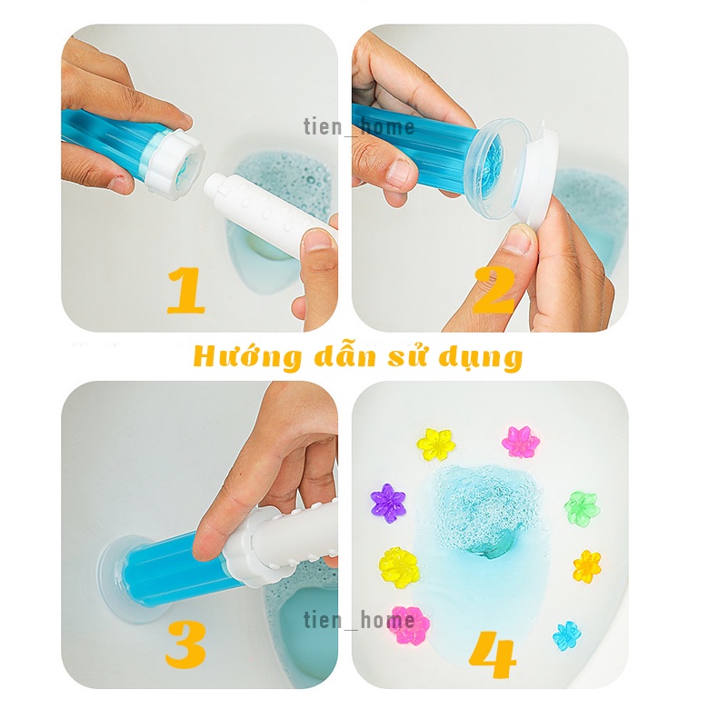 Gel khử mùi bồn cầu hình bông hoa khử mùi 99.9% toilet, 6 mùi hương đặc trưng Hàn Quốc