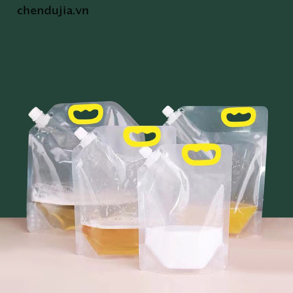 1 Túi Đựng Nước Uống Trong Suốt Tái Sử Dụng 1 / 1.5 / 2.5 / 5 / 10L