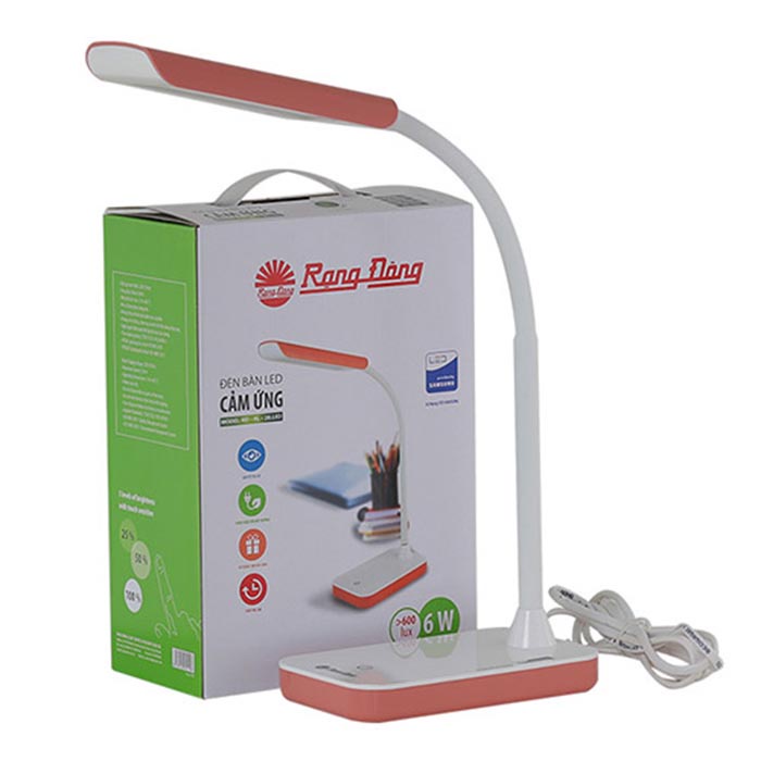 Đèn học Rạng Đông bóng Led chống cận thị để bàn-6W LED Cảm ứng điều chỉnh độ sáng-Model;RD-RL-20.V2