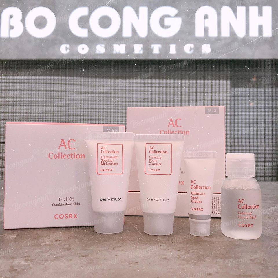 KIT 4 MÓN PHỤC HỒI DA COSRX AC COLLECTION HỒNG