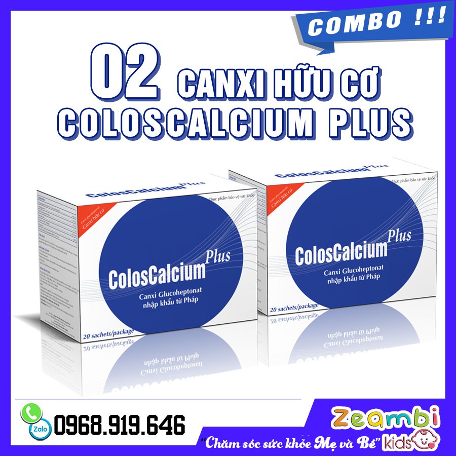 02 Canxi Hữu Cơ Coloscalcium Plus - chứa vitamin D3 và MK7