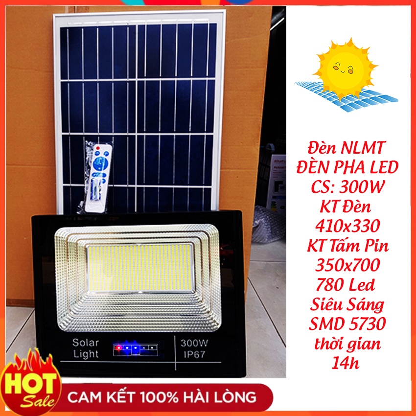 Đèn năng lượng mặt trời đèn pha led vỏ nhôm chống nước 40W 60W 100W 200W 300W 500W thời gian sáng kéo dài  bh 24 tháng