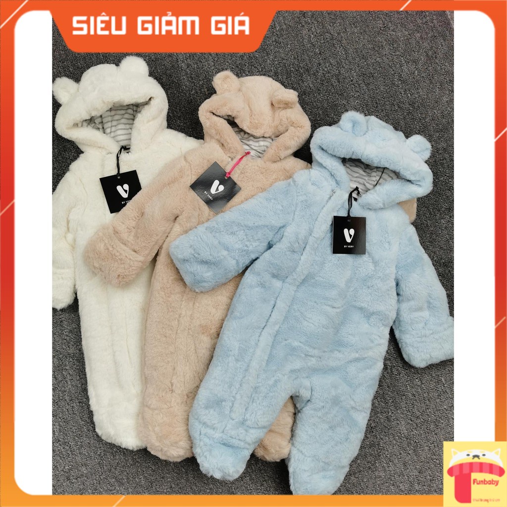 Bộ Bodysuit cho bé sơ sinh, Body lông tai Gấu bé gái 0-18 tháng hàng xuất dư xịn sò