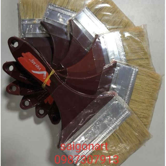 Cọ Bản Quét Nền Cán Nâu Lông Tổng Hợp Thanh Bình