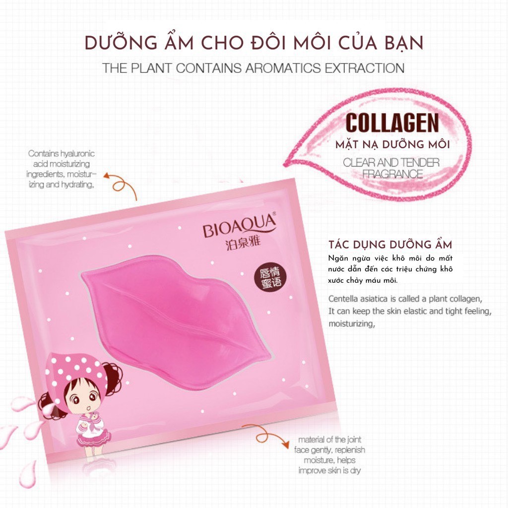 [ HÀNG HOT ] Mặt Nạ Môi Bioaqua nội địa Trung - Mask Môi Cực Tốt Giúp Dưỡng ẩm, Tái Tạo Và Làm Hồng Môi Tự Nhiên