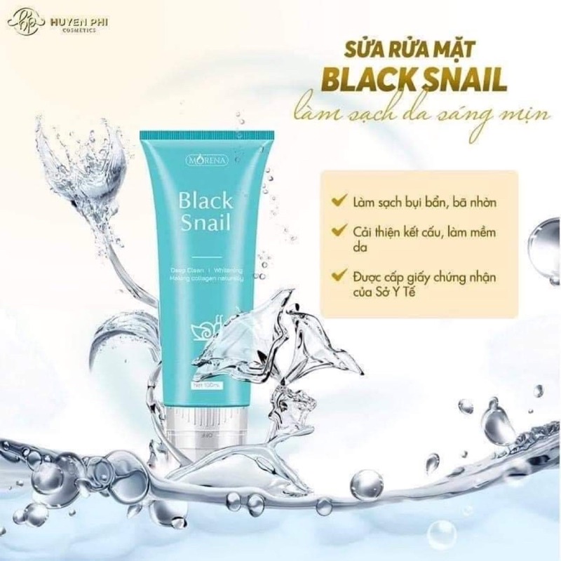 [ HÀNG CHÍNH HÃNG] SỮA RỬA MẶT Black Snail HUYỀN PHI Làm sạch sâu mà không bị khô da