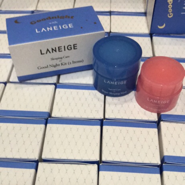 (MINI SIZE)Bộ mặt nạ ngủ laneige môi và mặt