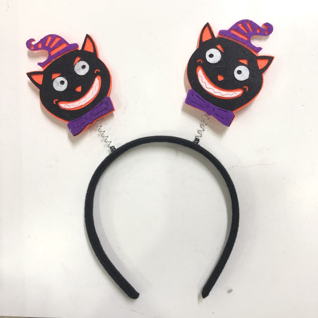 Bờm Halloween bí ngô và dơi cho bé hóa trang