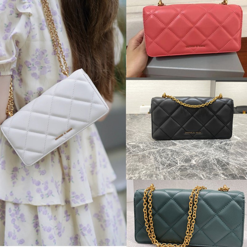 Phong Cách Mới CNK Ví Dài Hộp Quà ck6-10680924 Túi Đeo Chéo Dây Xích Hình Tranh Sơn Dầu Cho Nữ