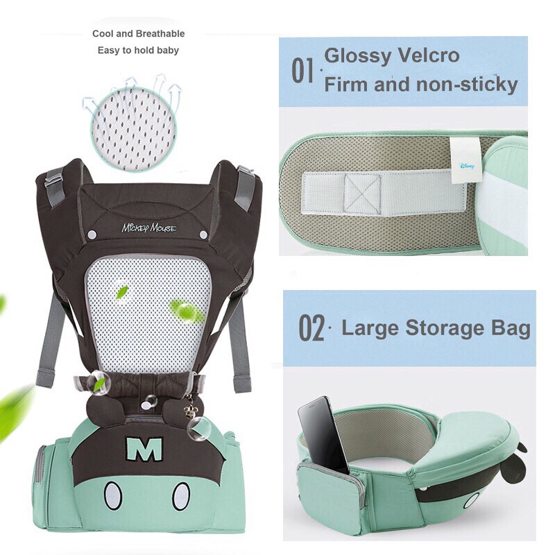 Đai địu bé Disney thiết kế thoải mái tiện dụng cho bé 0-36 tháng