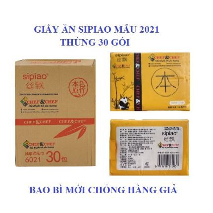 Thùng 30 gói giấy ăn gấu trúc  6021 chef &amp; chef siêu dai tiện dụng