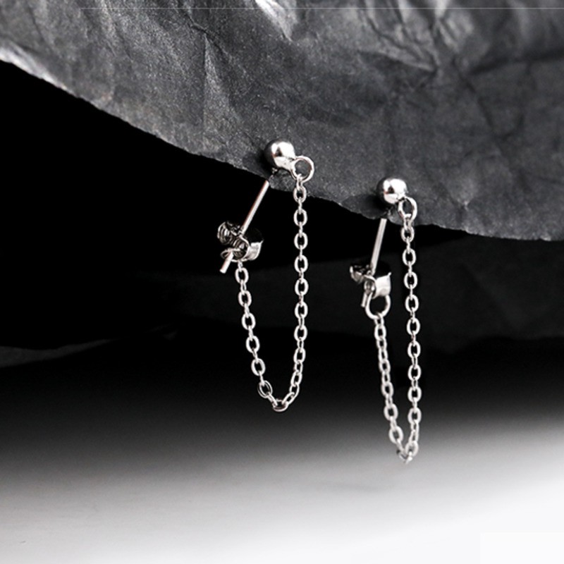 Khuyên tai dây xích Retro cá tính