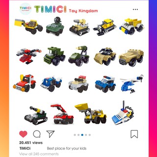 Đồ chơi xếp hình trực thăng, xe quân sự các loại mini cho bé giá rẻ