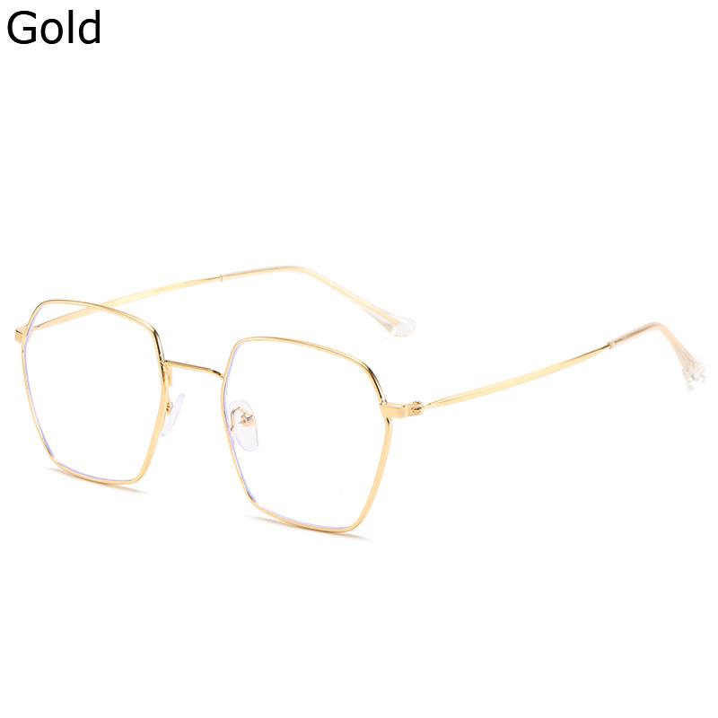 Thời trang chống ánh sáng xanh kính cận thị chống bức xạ kính cận thị nam và nữ gọng kính lớn gọng kim loại độ【-50°to-600°】