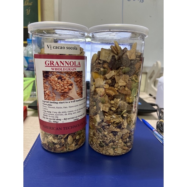 1kg Ngũ cốc nguyên hạt Granola vị Ca cao mật ong