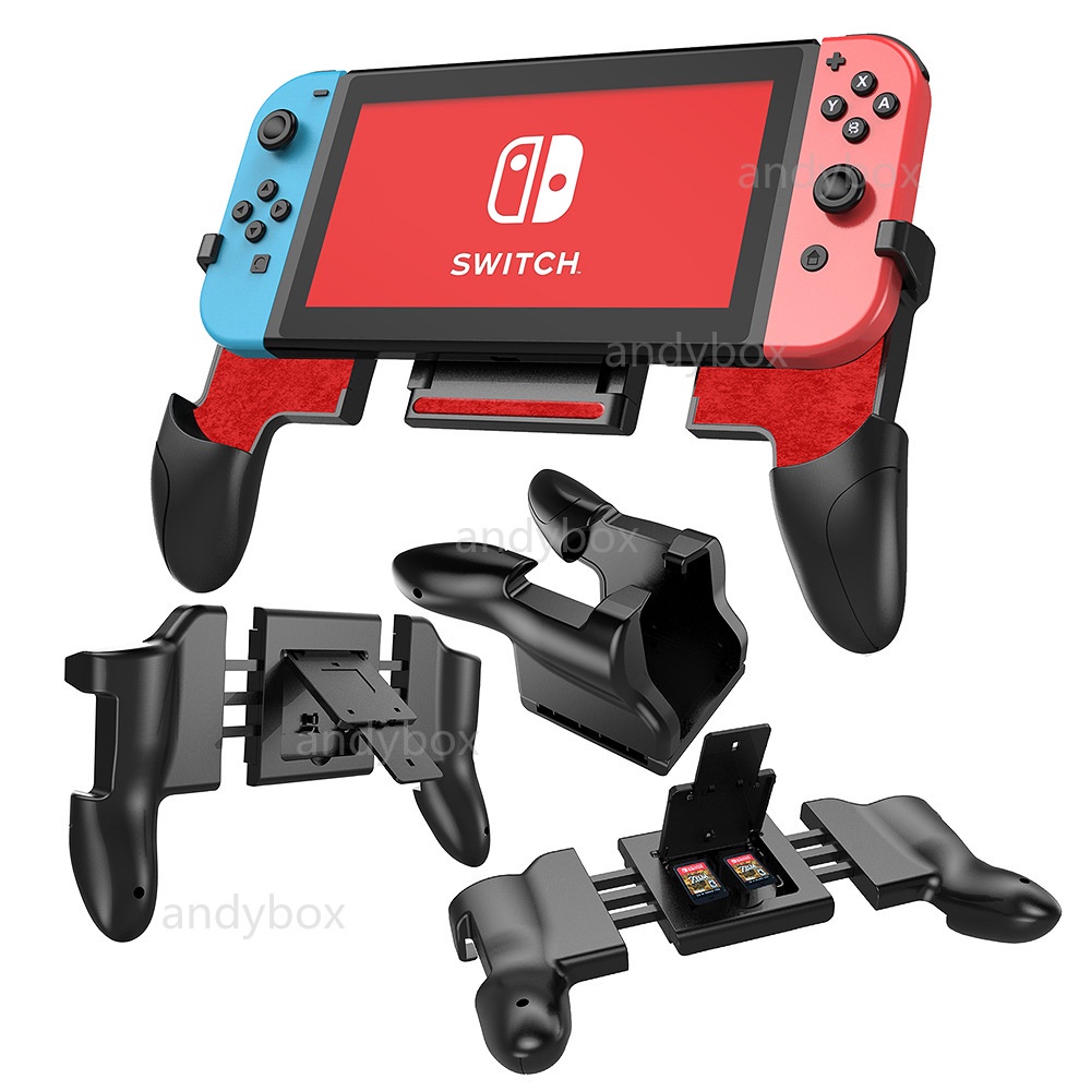 Tay Cầm Chơi Game Nintendo Switch Kèm Giá Đỡ Và 2 Khe Cắm Có Thể Điều Chỉnh