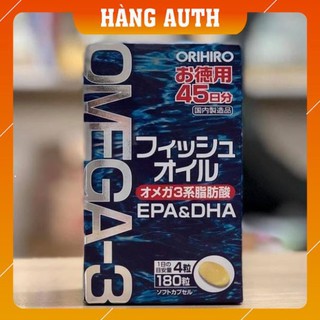 [Hàng Xịn - Giá Tốt] Dầu cá Omega 3 Orihiro Fish Oil Nhật Bản hộp 180 viên