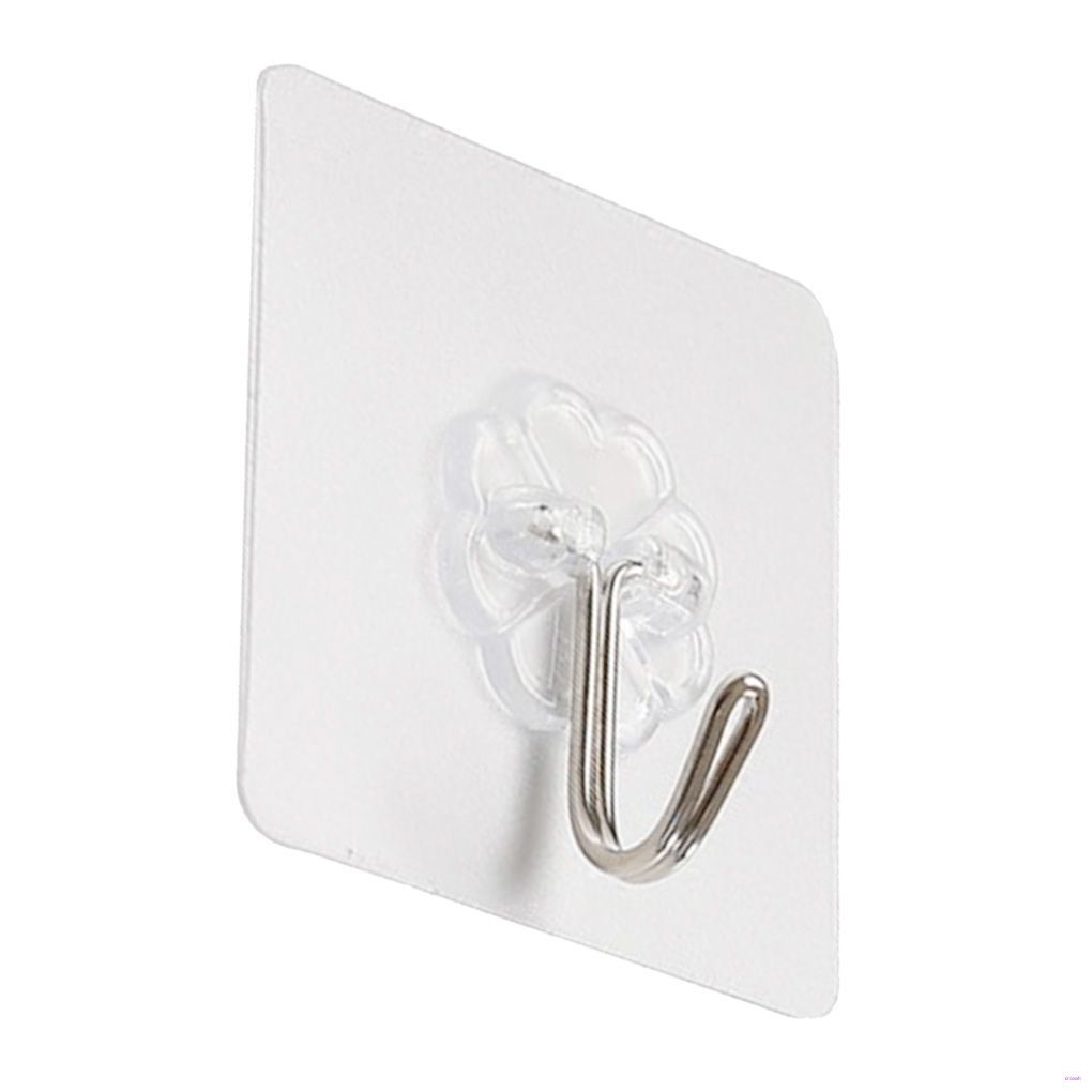 Set 10 móc treo đồ dán tường trong suốt