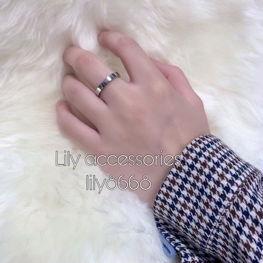 Smooth Ring titan trơn phong cách Hip Hop cho nam nữ nhẫn không gỉ không đen Unisex