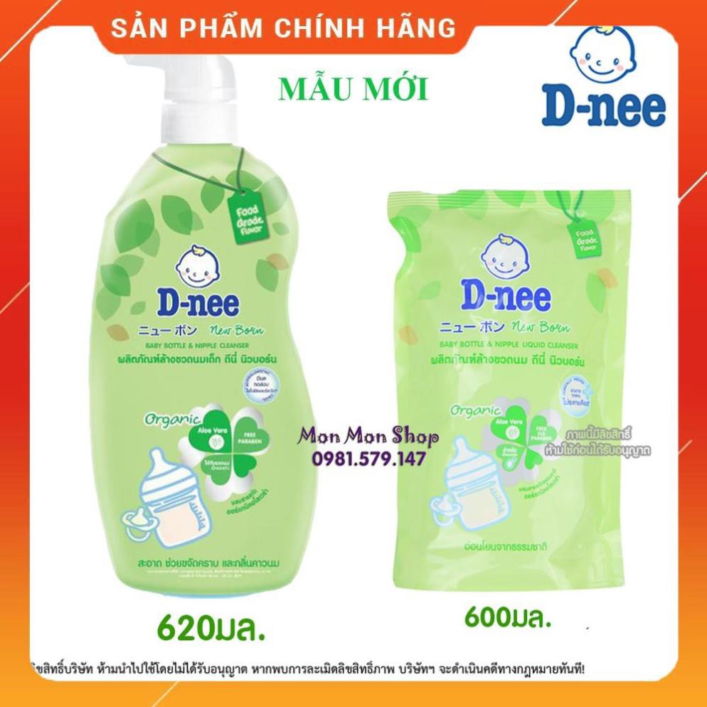 ( Dạng chai và túi) Nước rửa bình/ xúc bình sữa Dnee Thái Lan 600ml/ 620ml mẫu mới [Giá Sập Sàn]