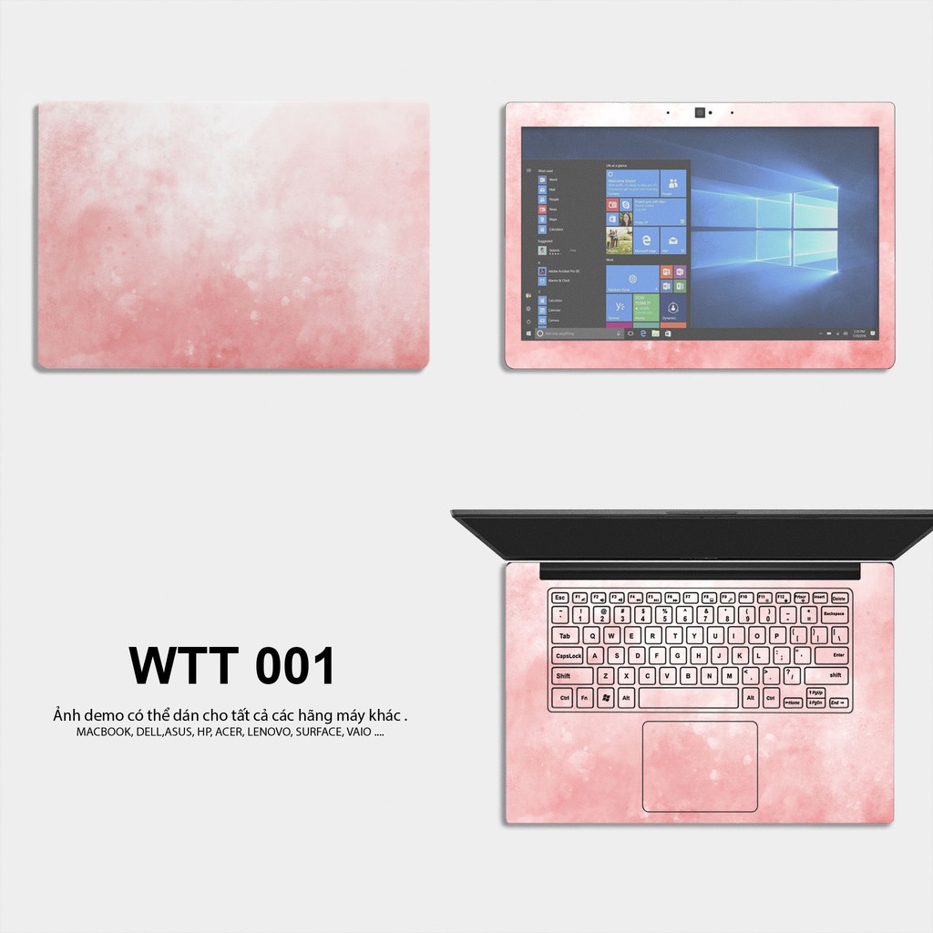 Bộ skin dán laptop mẫu Màu Nước - Decal Dán cho Dell, Hp, Asus, Lenovo, Acer, MSI, Surface,Vaio, Macbook