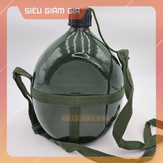Bình tông, bình bi đông đựng nước, đựng rươu vỏ nhôm dung tích 2 lít shopsuhao247 bao gồm túi đựng bình shopsuhao247