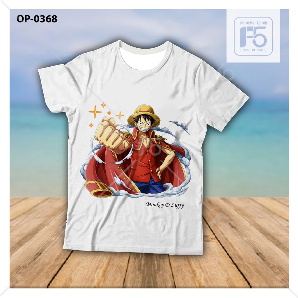 Áo Phông One Piece - Luffy tỏa sáng - Áo ngắn tay không cổ