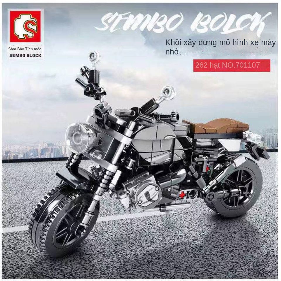 ▤Tương thích với các khối Lego mô tô Harley Kawasaki Ducati cậu bé mô tô mô hình chế tạo bằng tay món quà đồ chơi