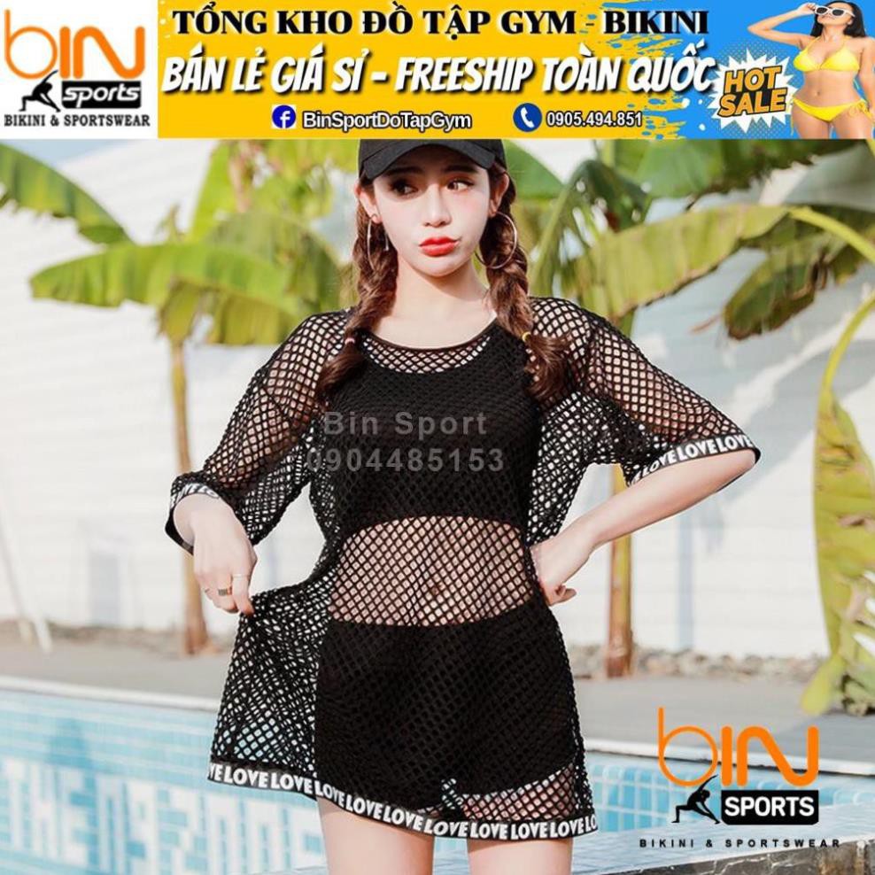 Aó Lưới Đi Biển Khoác Ngoài Bin Sports ALU002 [ Bikini Giá Xưởng ]  ྇