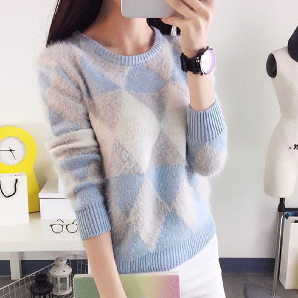 Áo Sweater Tay Dài Kẻ Sọc Thời Trang Xuân Thu Cho Nữ