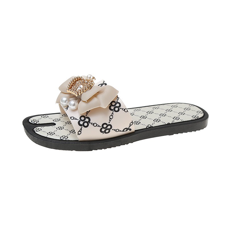 Dép Nữ Thời Trang 2022 Đế Bệt Đính Nơ Kiểu Dáng Sang Trọng