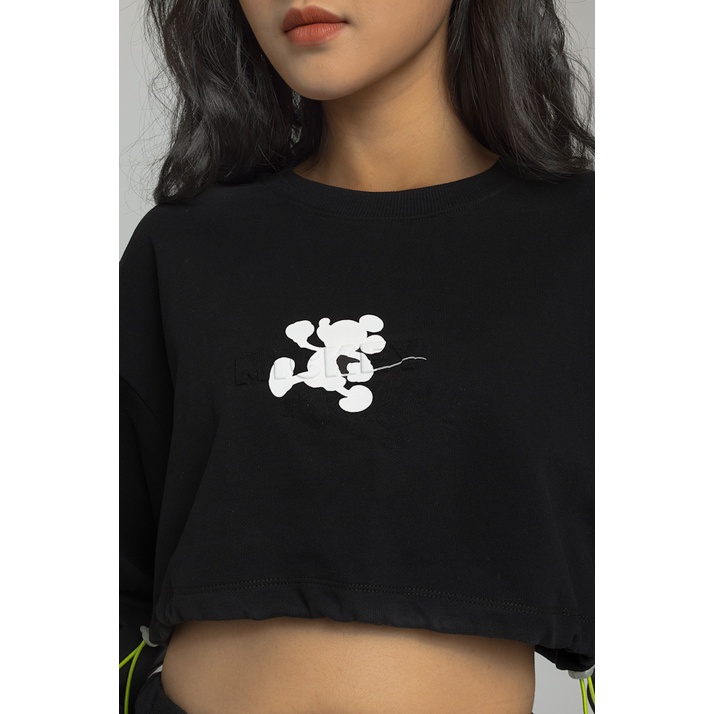 Áo Croptop Nỉ Nữ BOO Logo Mickey Dập Nổi Màu Sắc Trendy Phong Cách Cá Tính | BigBuy360 - bigbuy360.vn