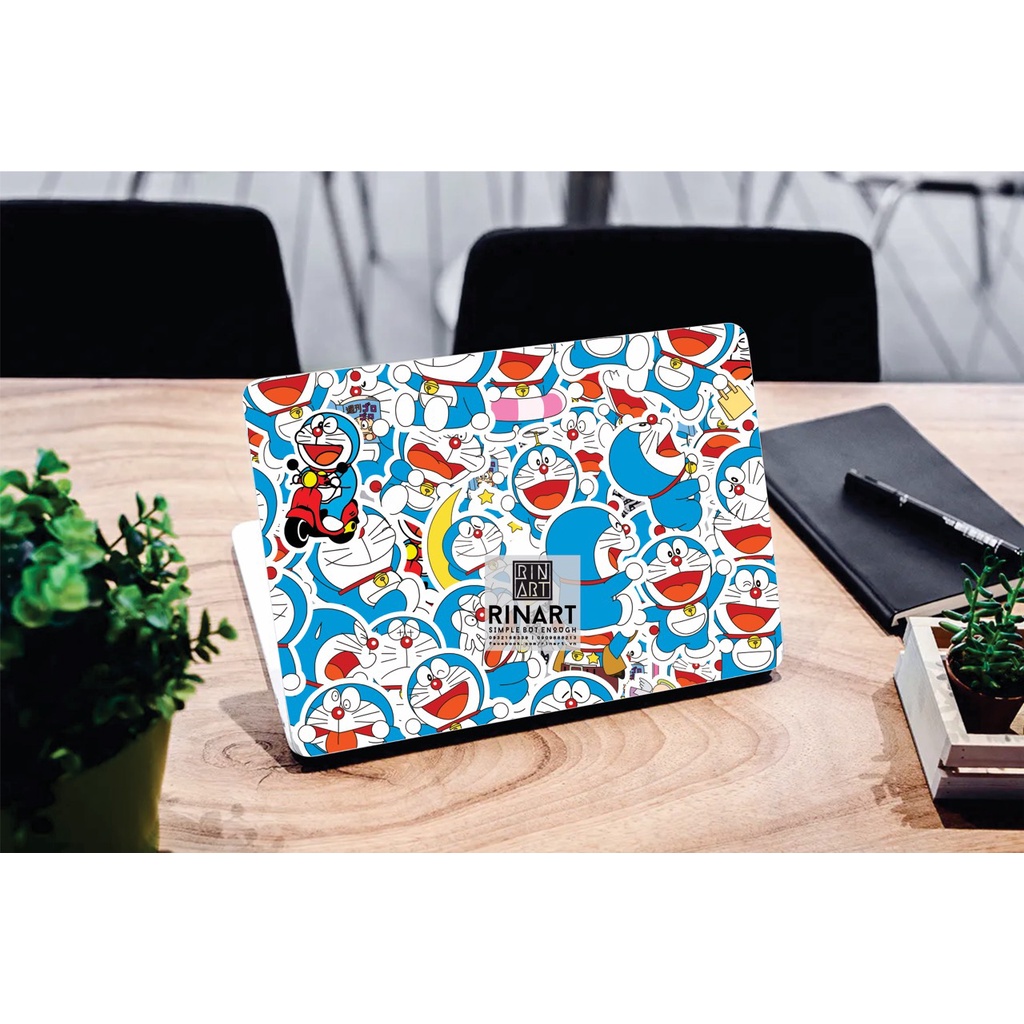 Bộ 200 sticker mèo ú doremon cá tính chống nước dán trang trí vali mũ bảo hiểm xe máy laptop điện thoại