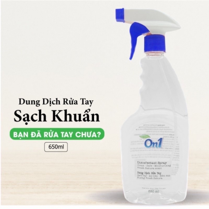 Dung Dịch Rửa Tay Khô 650ml On1 Hương Fresh Sakura