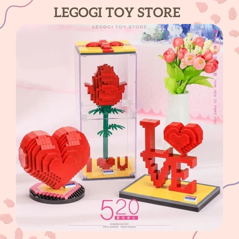 Đồ chơi xếp hình Lego TRÁI TIM 760 mảnh ghép mô hình lắp ráp lắp ghép