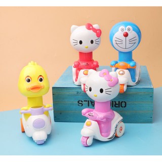 Đồ chơi mèo kitty chạy cót xe máy cho bé