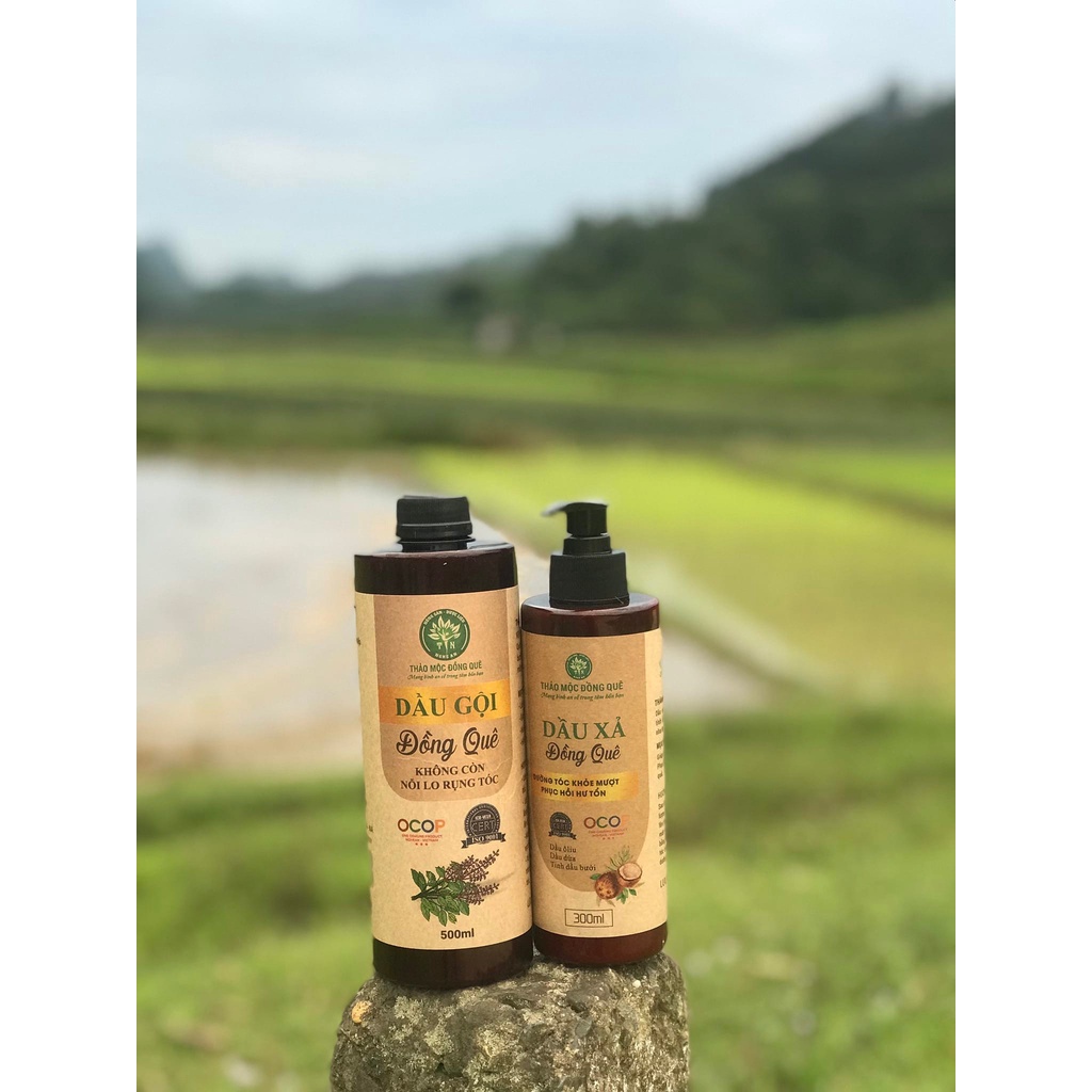DẦU XẢ BƯỞI DỪA dưỡng tóc mềm mượt, Kích mọc tóc dày, Ngăn rụng tóc khô, chống hói đầu, Giảm gàu Natural Đồng Quê 300ml
