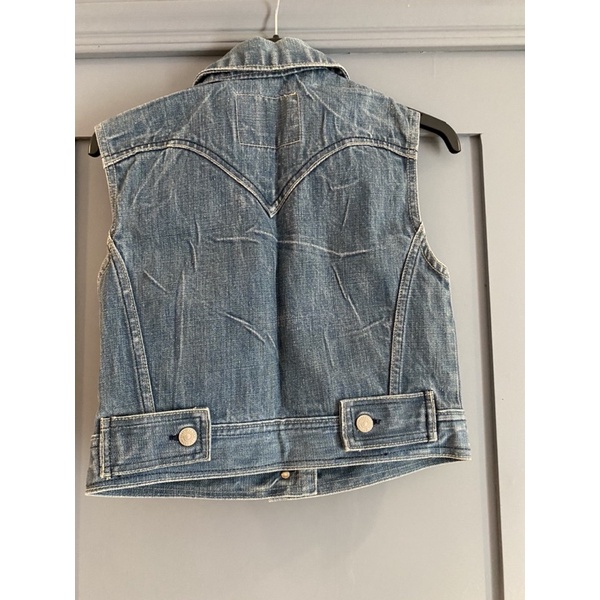 Thanh lý áo jeans crop top sz M