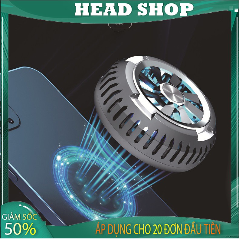 Quạt tản nhiệt gaming nam châm cho điện thoại máy tính bảng X6 tản nhiệt sò lạnh siêu mát HEAD SHOP