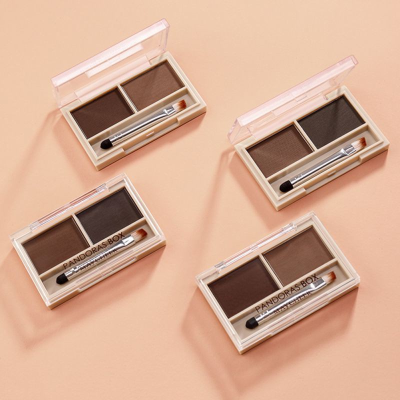 [Hàng mới về] Hộp phấn vẽ lông mày 2 màu lâu trôi dễ tạo màu không thấm nước | BigBuy360 - bigbuy360.vn