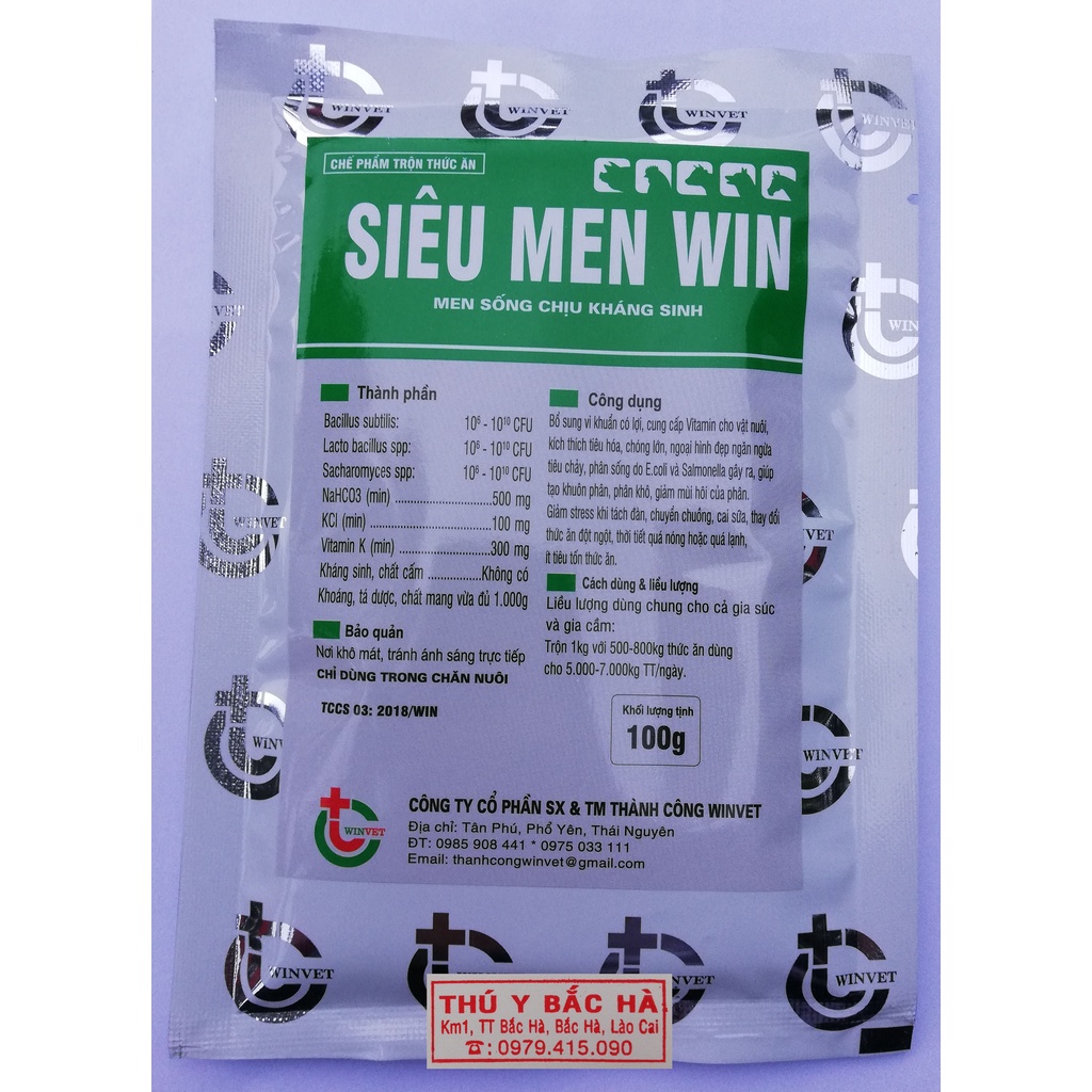 1 gói 100g SIÊU MEN WIN Men sống