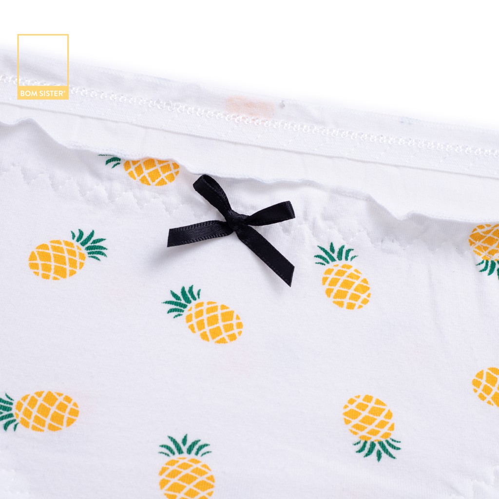 Quần lót cotton pha họa tiết trái cây đính nơ dễ thương BOM SISTER Q0306 | BigBuy360 - bigbuy360.vn