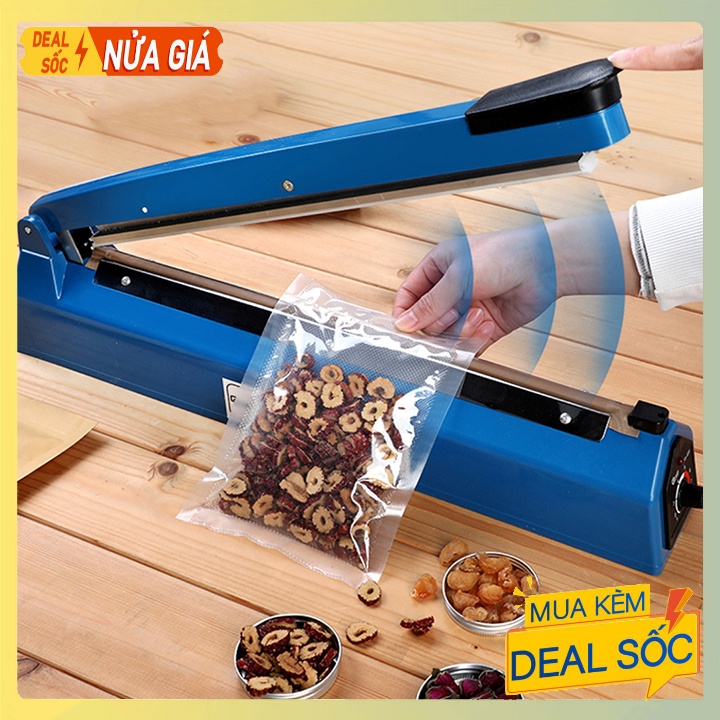 Máy hàn miệng túi nilông PFS-400 đường hàn 40cm dập tay tặng 1 thanh hàn