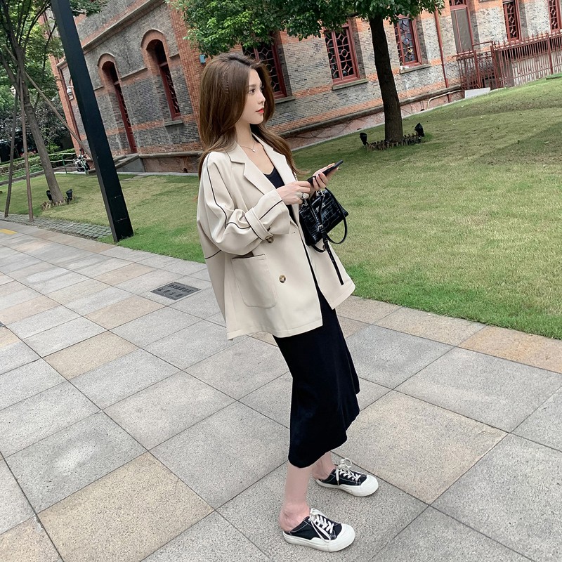 ( Hàng Đẹp)Ảnh thật 4 hình cuối-2W368.Áo blazer oversize mùa hè phối line kiểu mới | BigBuy360 - bigbuy360.vn