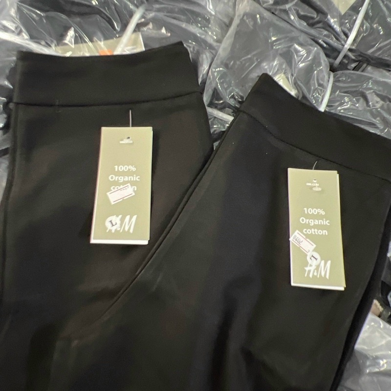 Quần legging ngố HM xuất dư, quần tregging lửng khoá sườn chất umi mùa hè mát rẻ đẹp basic dễ phối đồ