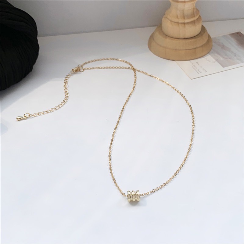Dây chuyền, vòng cổ mặt lu tròn đơn giản thời trang NL042 Leace.accessories