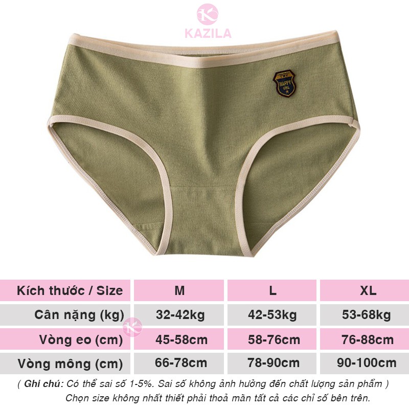 Quần lót nữ cotton cao cấp TWY xuất Nhật, quần chip nữ kháng khuẩn Kazila QLH3 | BigBuy360 - bigbuy360.vn